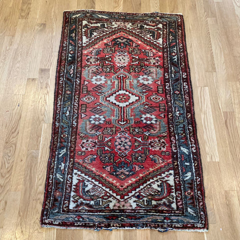 Vintage Rug, 2' 5 x 4' 1 Red