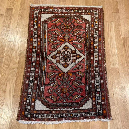 Vintage Rug, 2' 1 x 3' 2 Soft Red