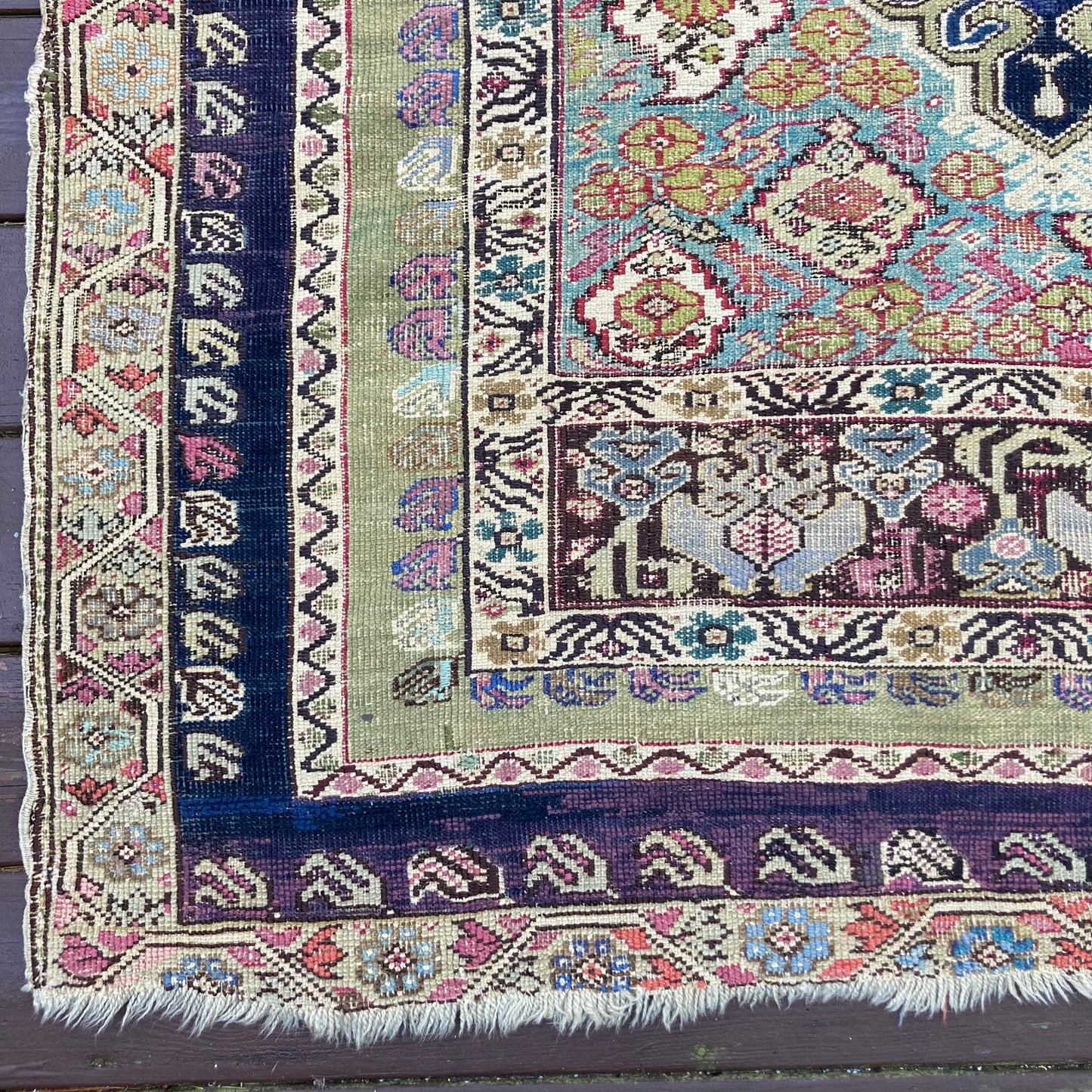 Antique Rug, 4' 6 x 8' 6 Blue