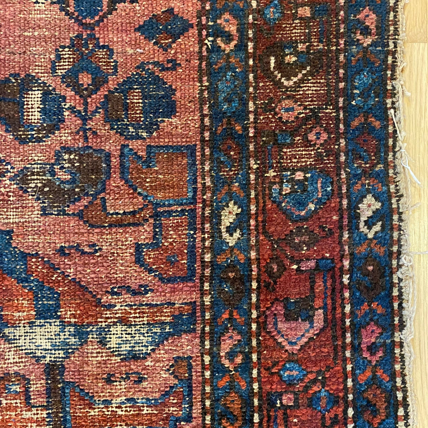 Vintage Rug, 3' 8 x 6' 2 Dark Pink