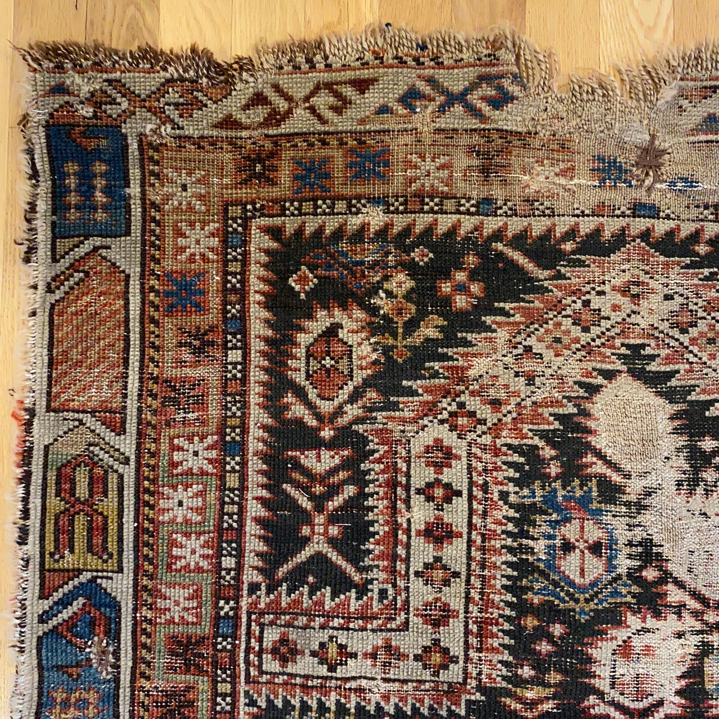 Antique Rug, 3' 3 x 4' 3 Brown
