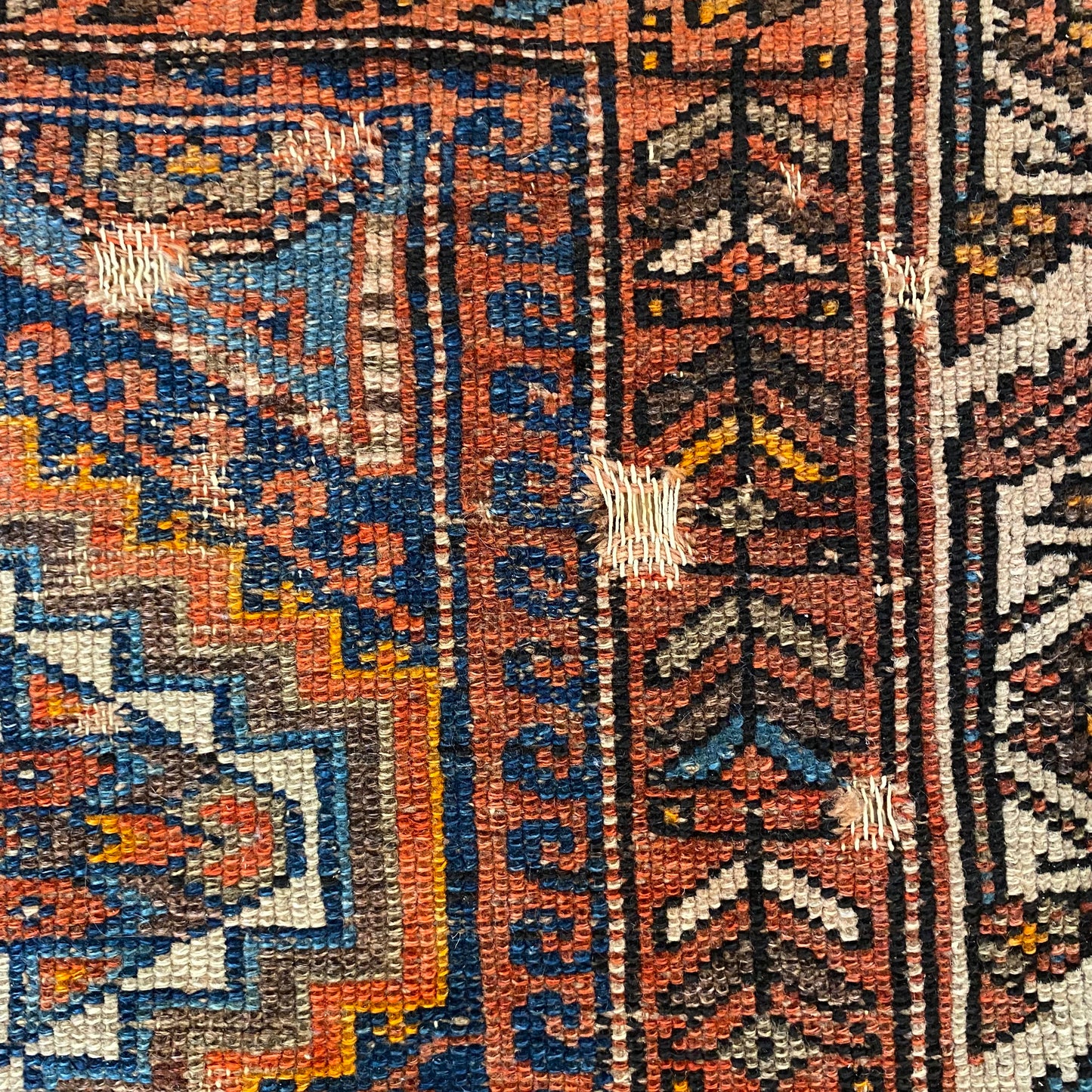 Antique Rug, 3' 5 x 5' 9 Blue