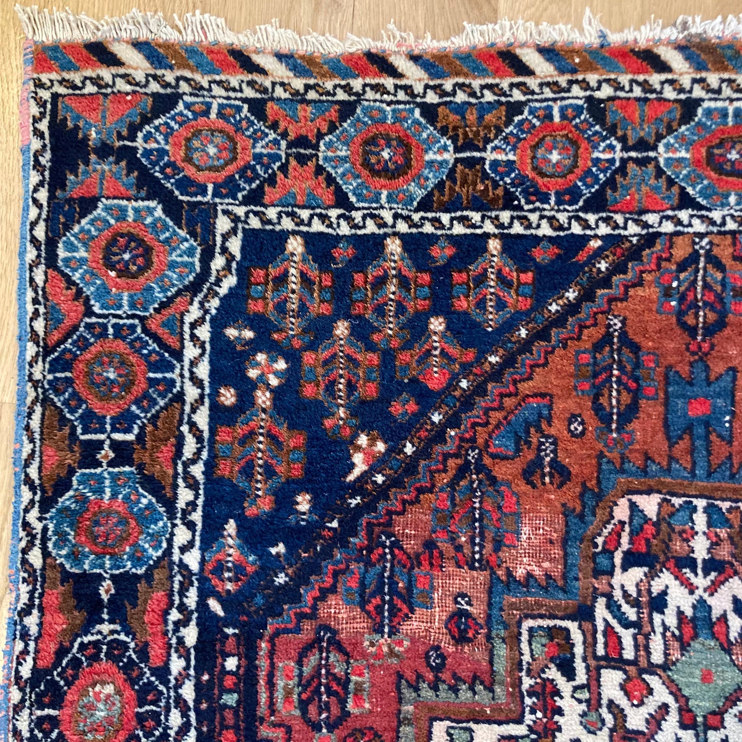 Vintage Rug, 3' 5 x 4' 5 Red