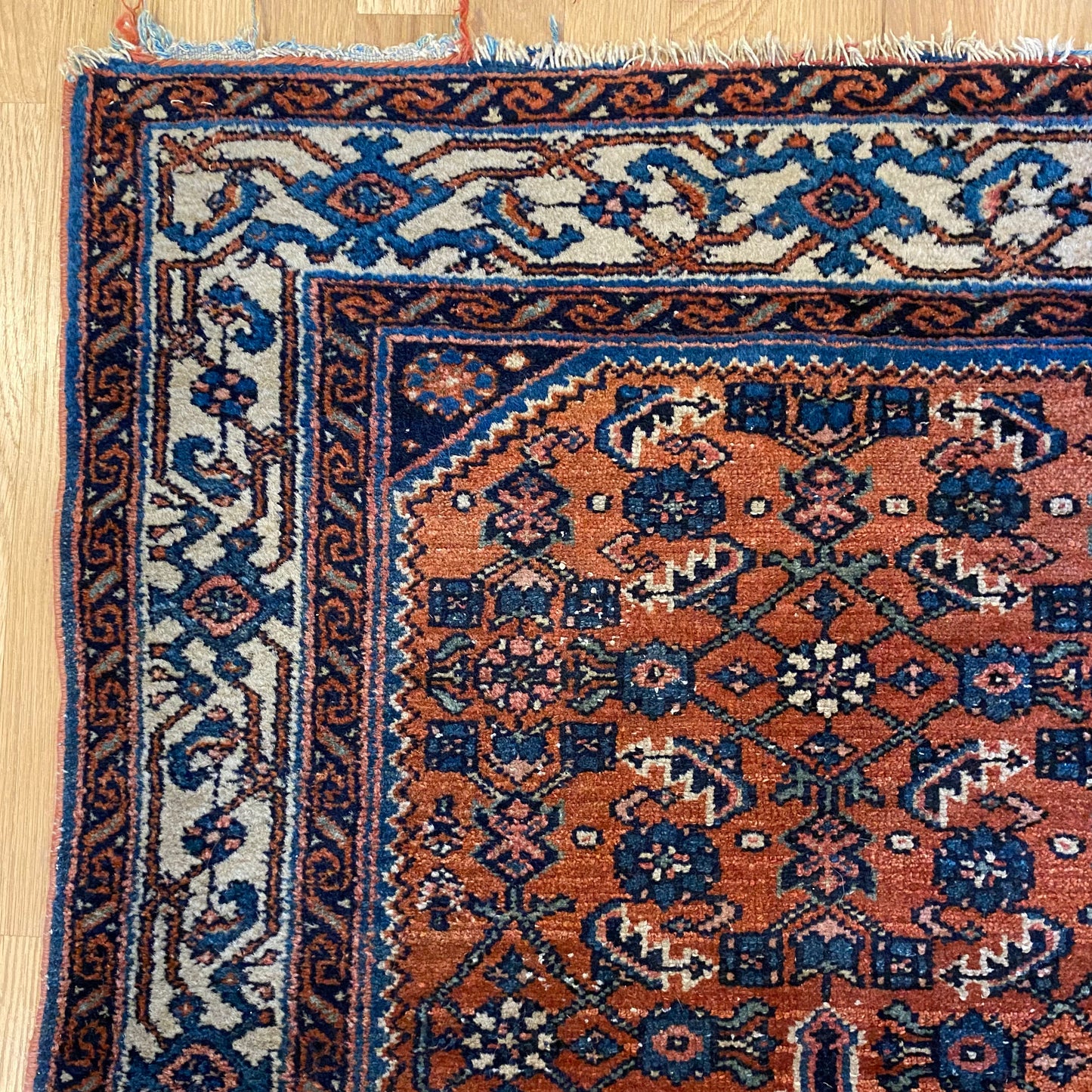 Vintage Rug, 2' 9 x 4' 3 Red Orange