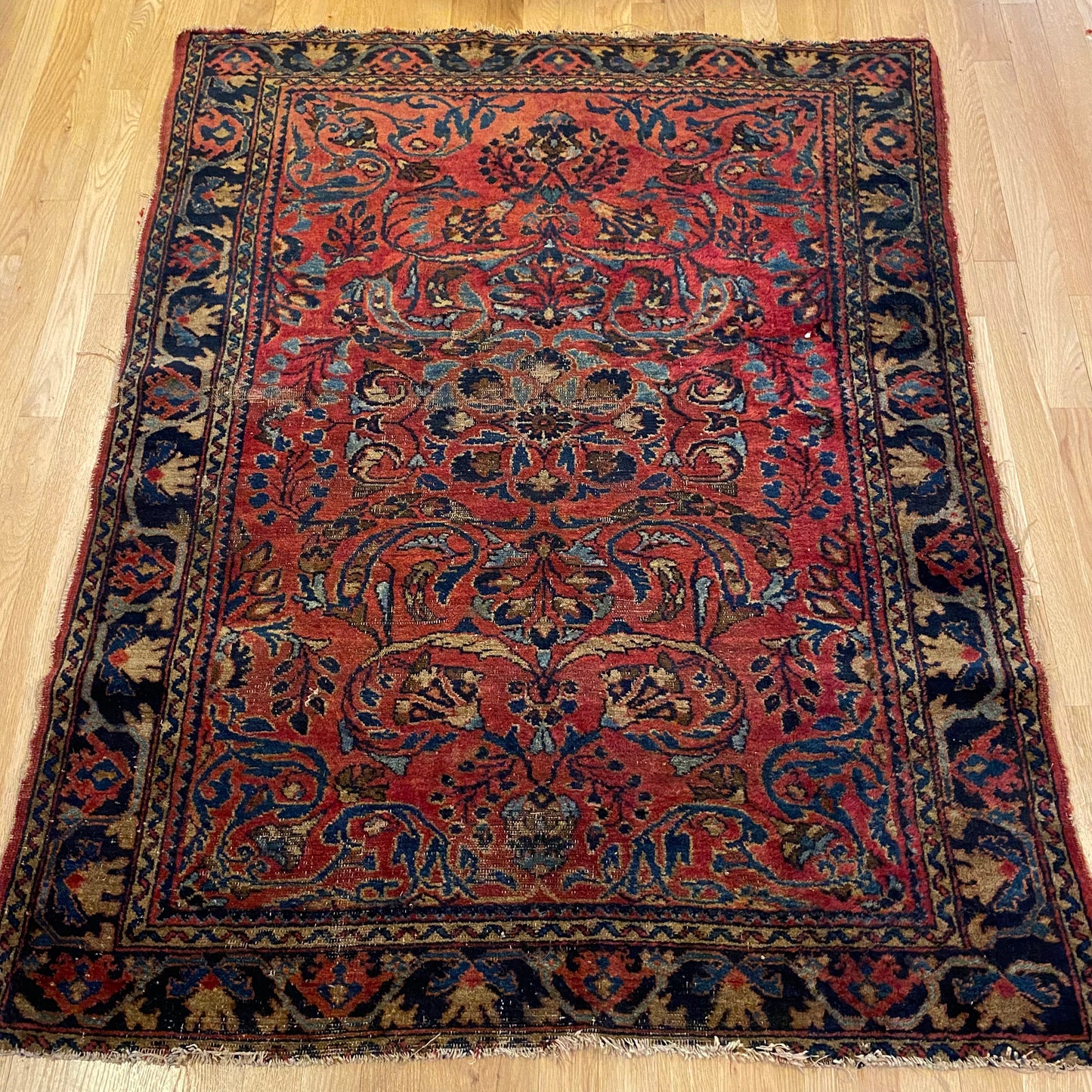 Vintage Rug, 3' 10 x 4' 10 Pink