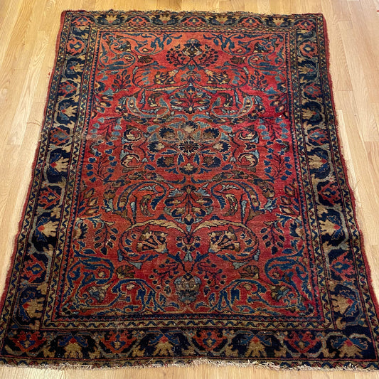 Vintage Rug, 3' 10 x 4' 10 Pink
