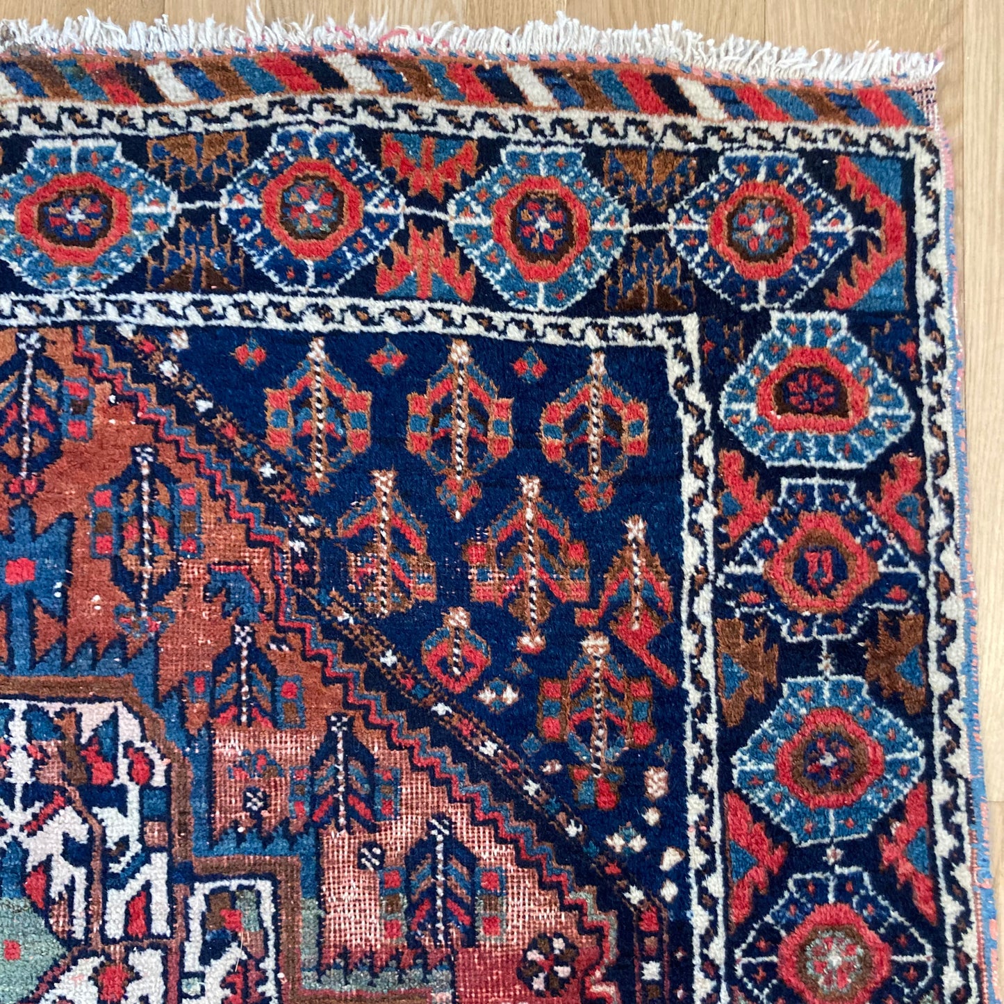 Vintage Rug, 3' 5 x 4' 5 Red