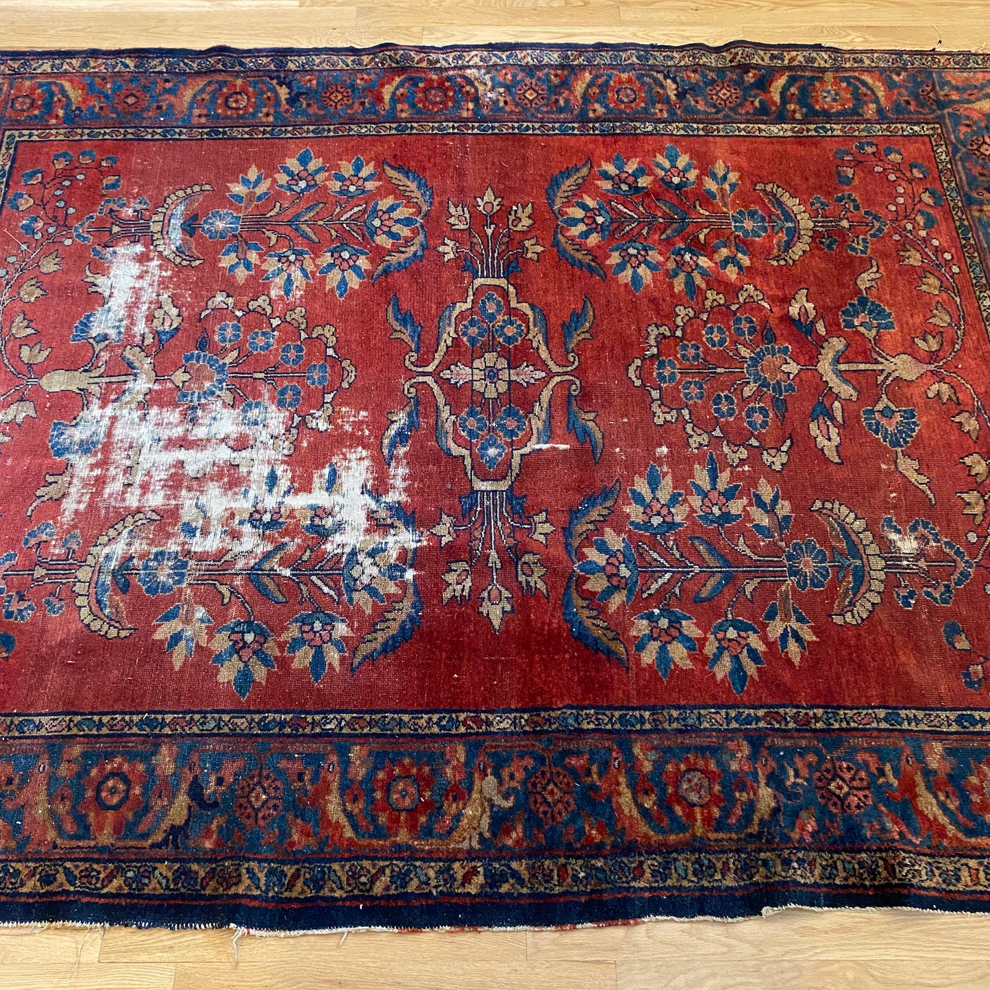 Vintage Rug, 5' x 6' 6 Dark Pink