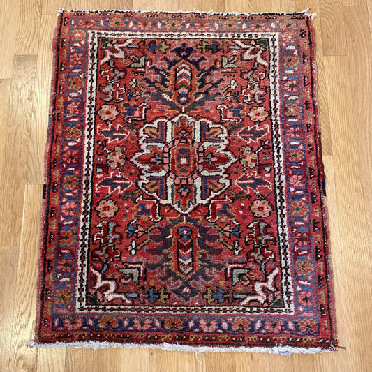 Vintage Rug, 2' 1 x 2' 7 Red