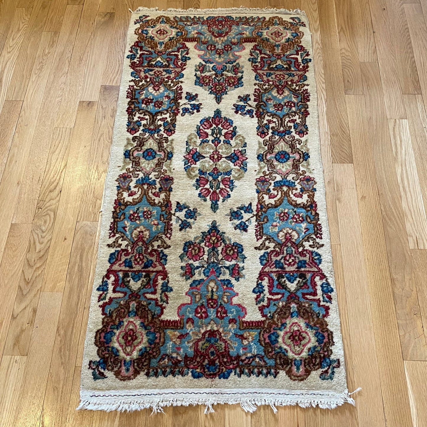Vintage Rug, 2' x 4' 2 White