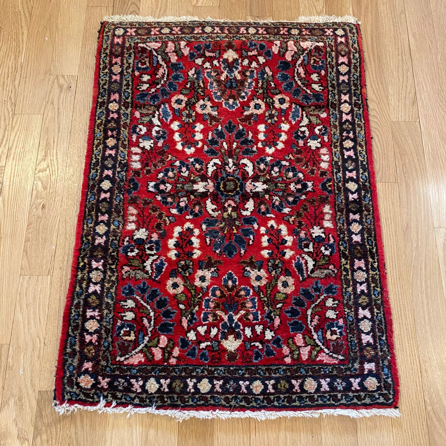 Vintage Rug, 1' 10 x 2' 7 Red