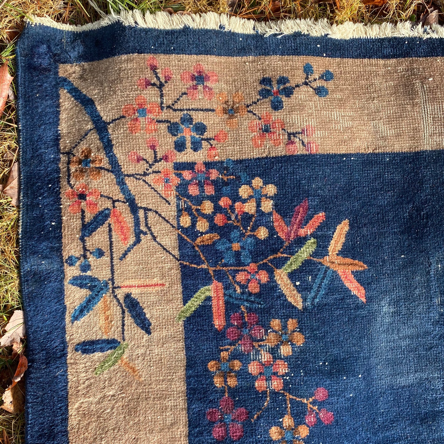 Vintage Rug, 4' x 6' 8 Blue