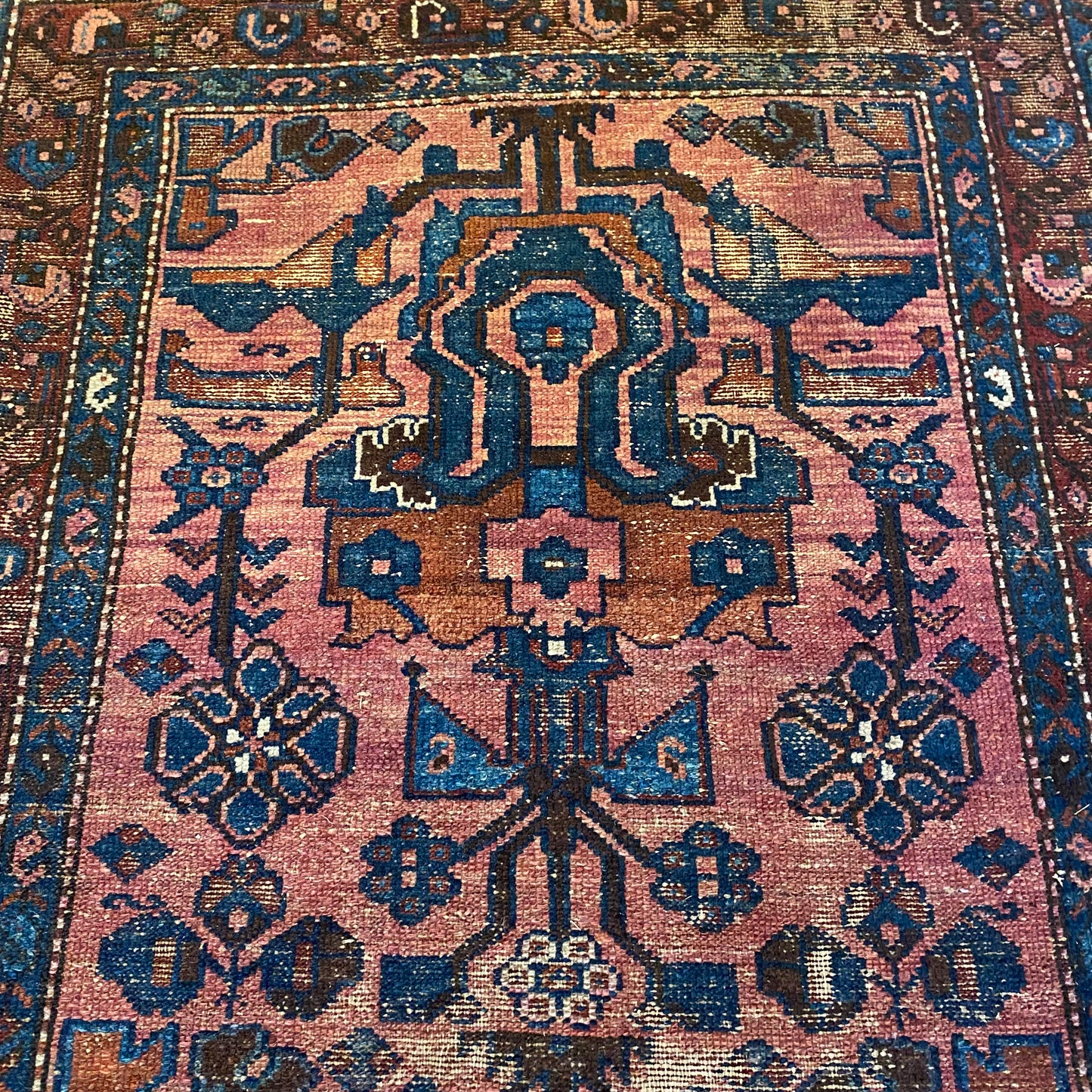 Vintage Rug, 3' 8 x 6' 2 Dark Pink
