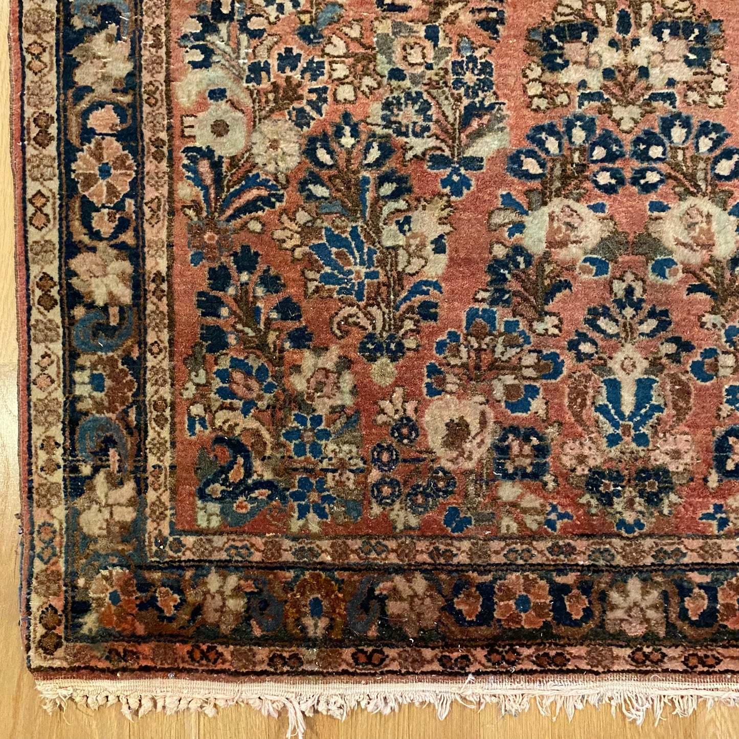 Vintage Rug, 3' 5 x 5' 5 Soft Red