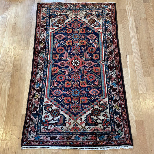 Vintage Rug, 2' 4 x 4' 2 Blue