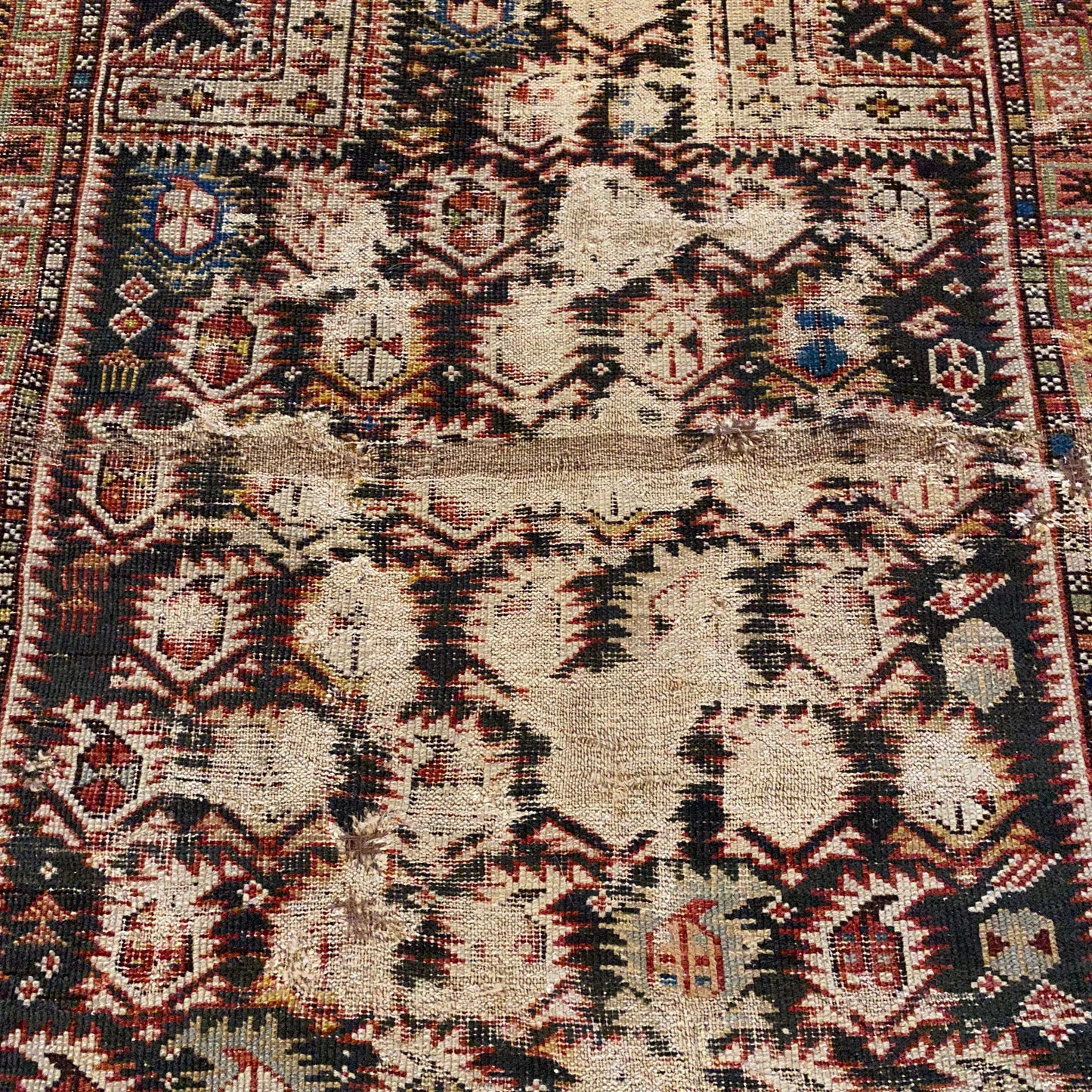 Antique Rug, 3' 3 x 4' 3 Brown
