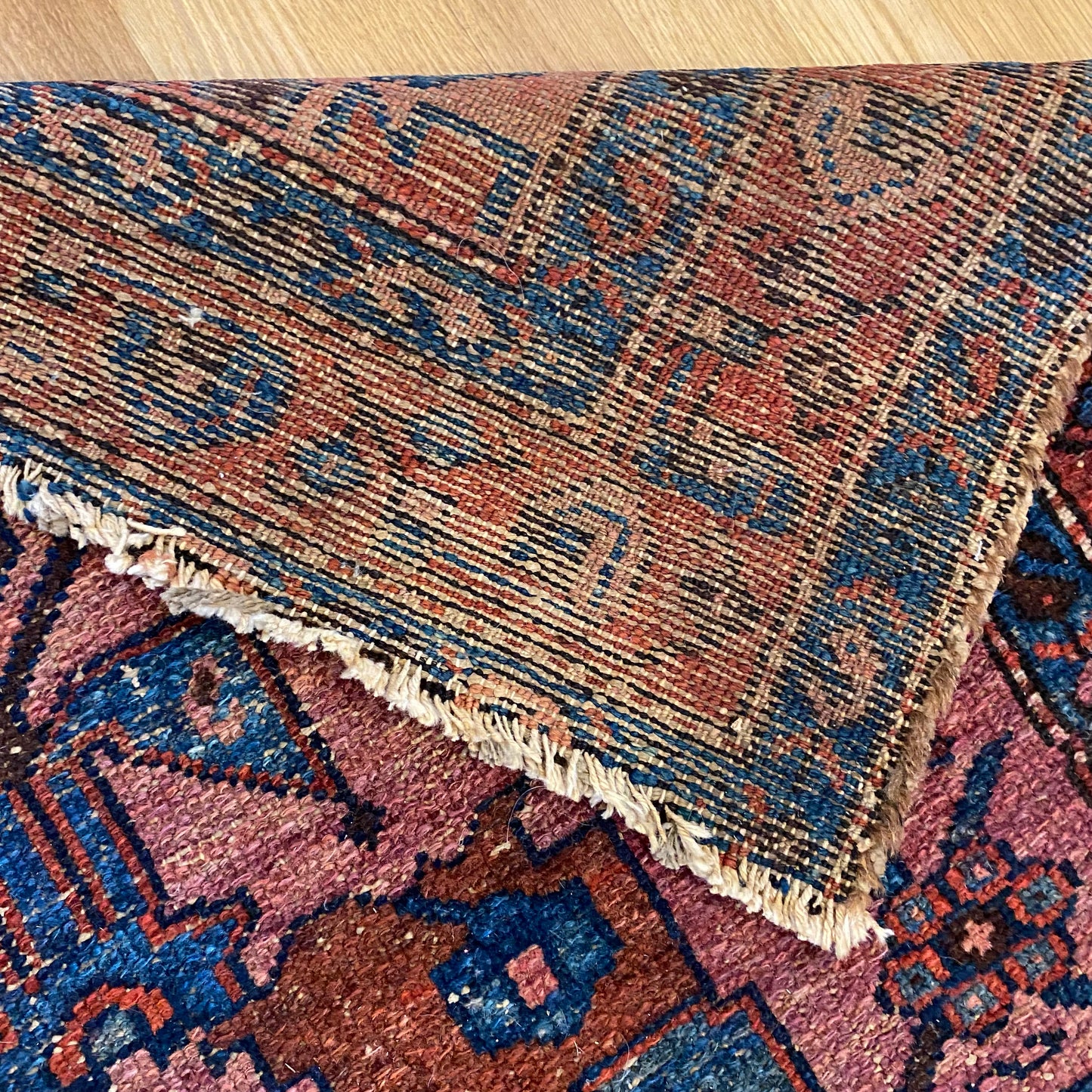 Vintage Rug, 3' 8 x 6' 2 Dark Pink