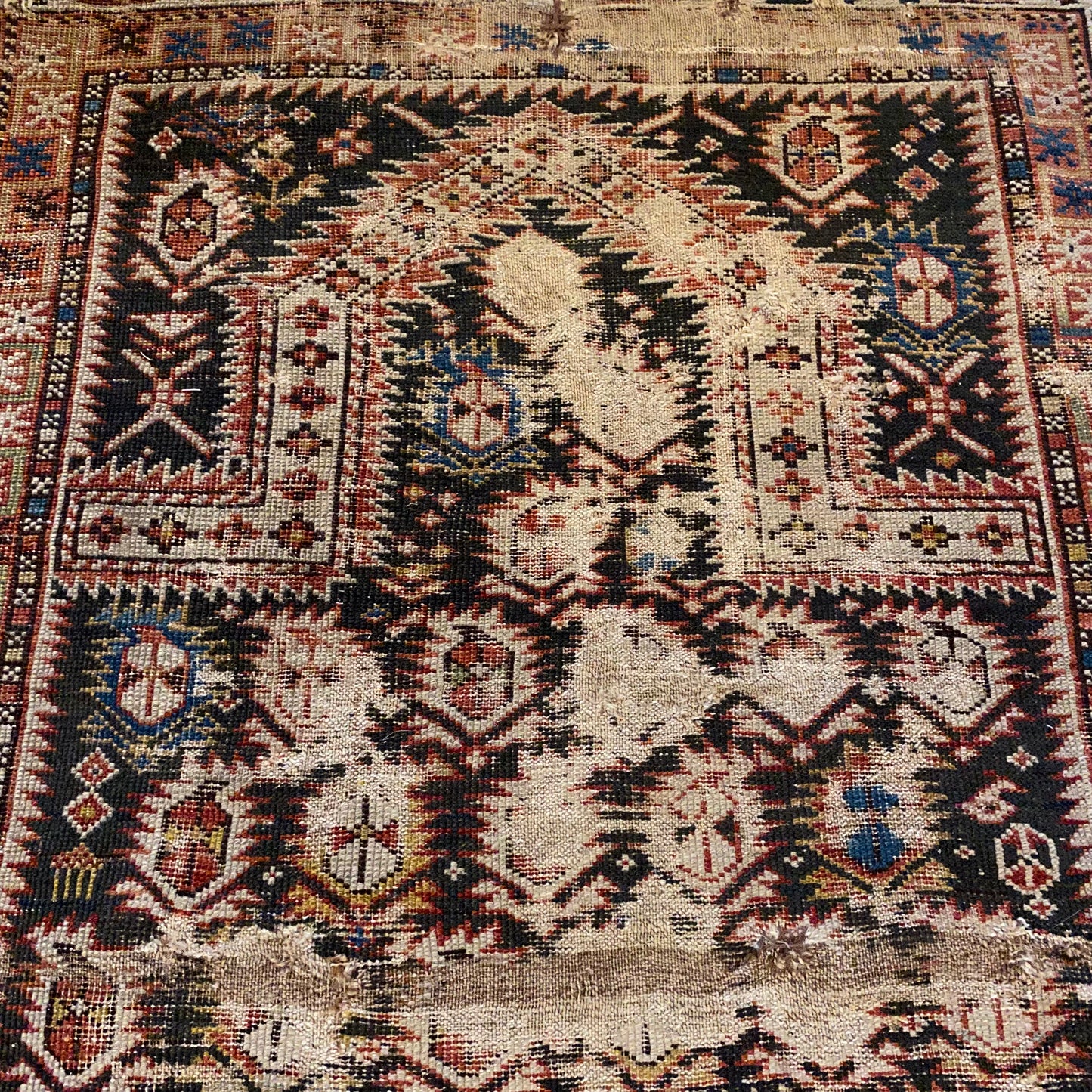 Antique Rug, 3' 3 x 4' 3 Brown