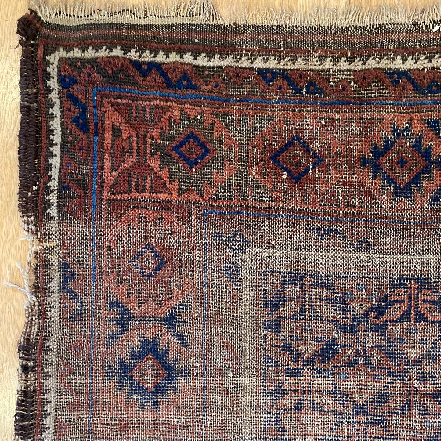 Antique Rug, 2' 10 x 5' 5 Blue
