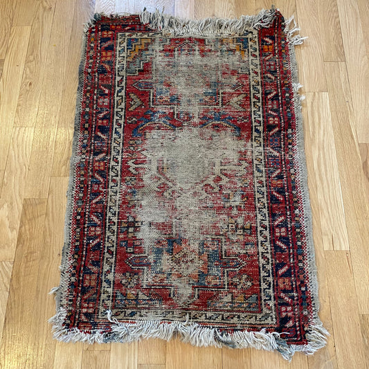 Vintage Rug, 1' 11 x 2' 11 Red