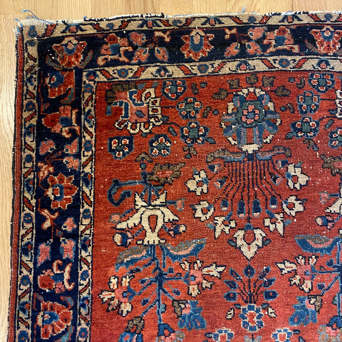 Vintage Rug, 2' 7 x 5' 2 Dark Pink Coral