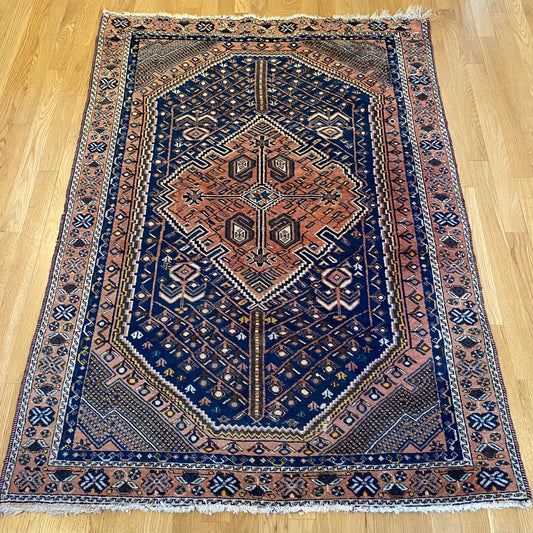 Vintage Rug, 3' 7 x 5' 1 Blue