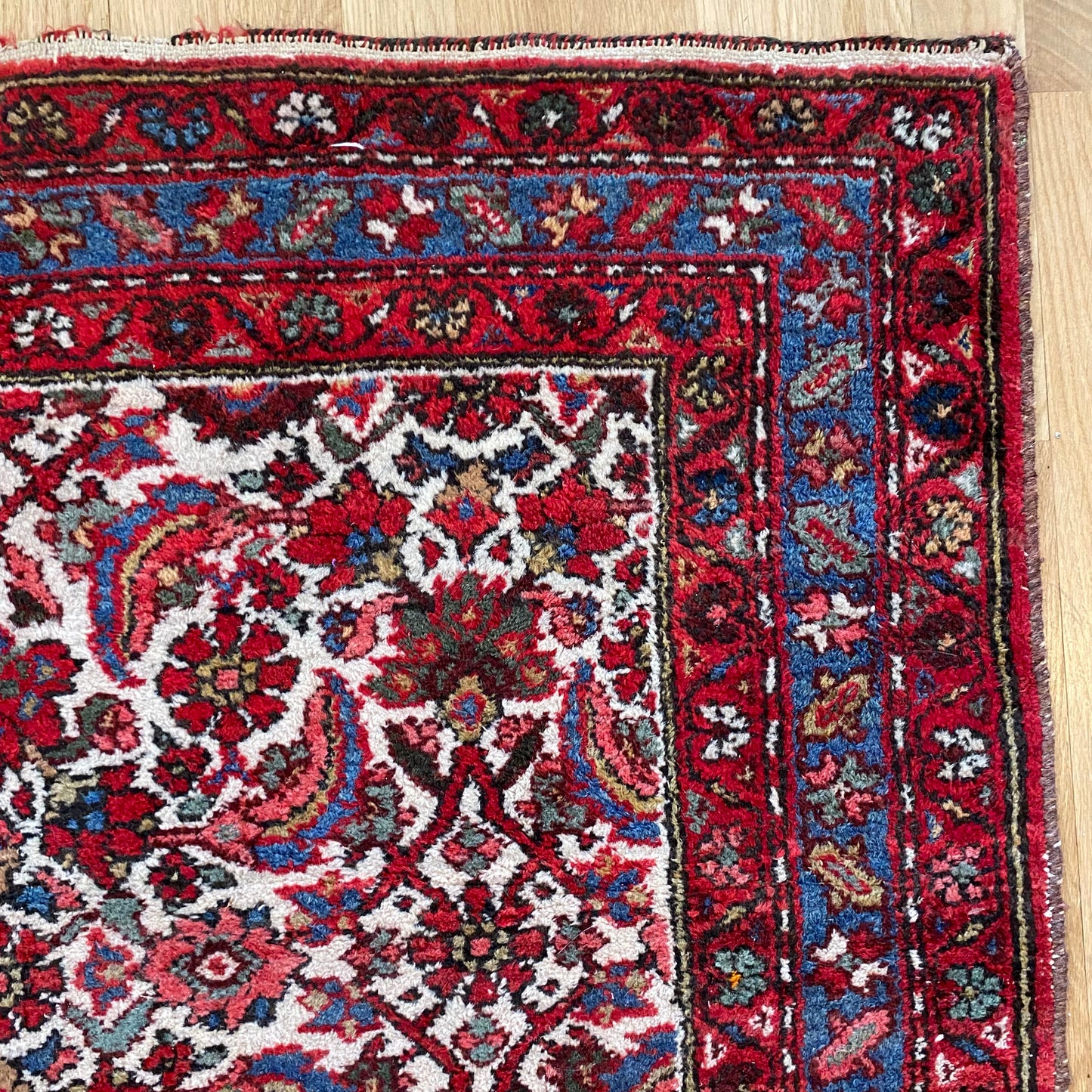 Vintage Rug, 3' 5 x 4' 9 White