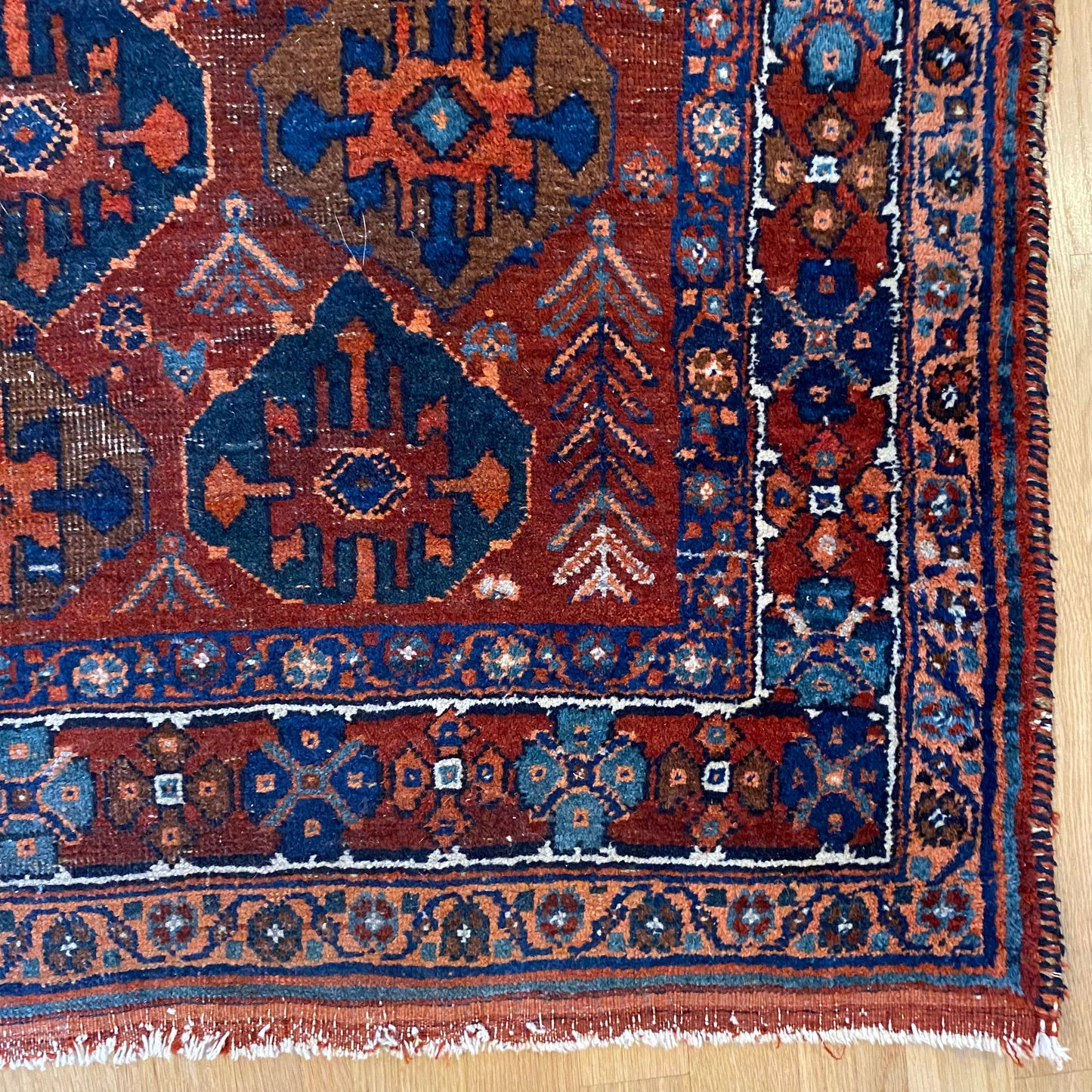 Vintage Rug, 4' 3 x 5' 11 Red
