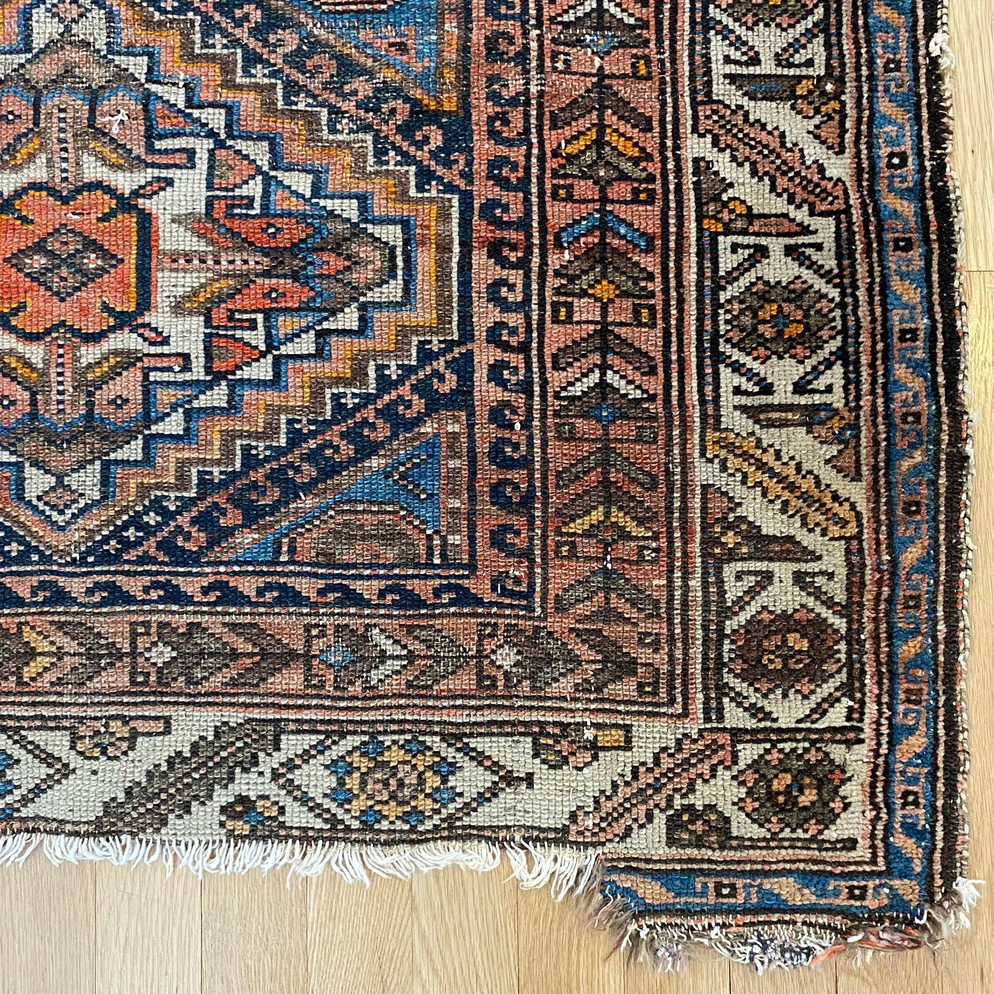 Antique Rug, 3' 5 x 5' 9 Blue