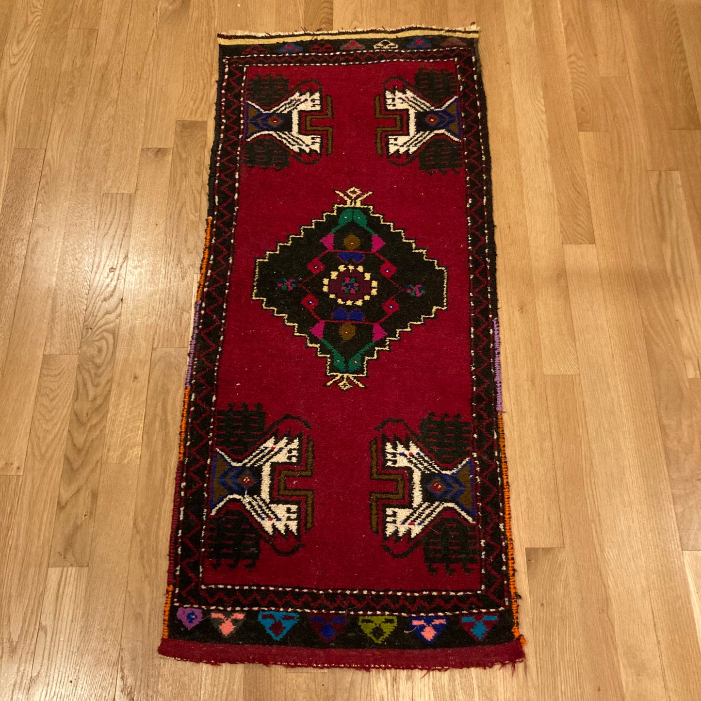 Turkish Rug, 1' 8 x 3' 10 Red