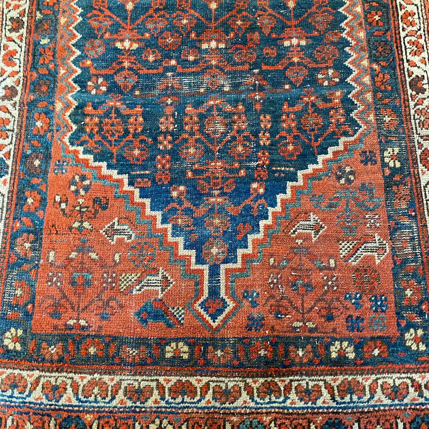 Vintage Rug, 3' 11 x 6' 4 Red Orange