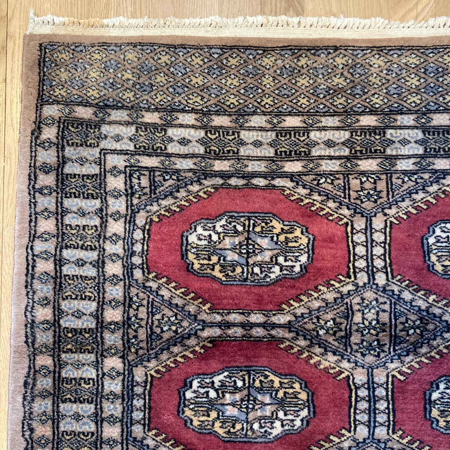 Vintage Rug, 3' x 5' 2 Red Bokhara