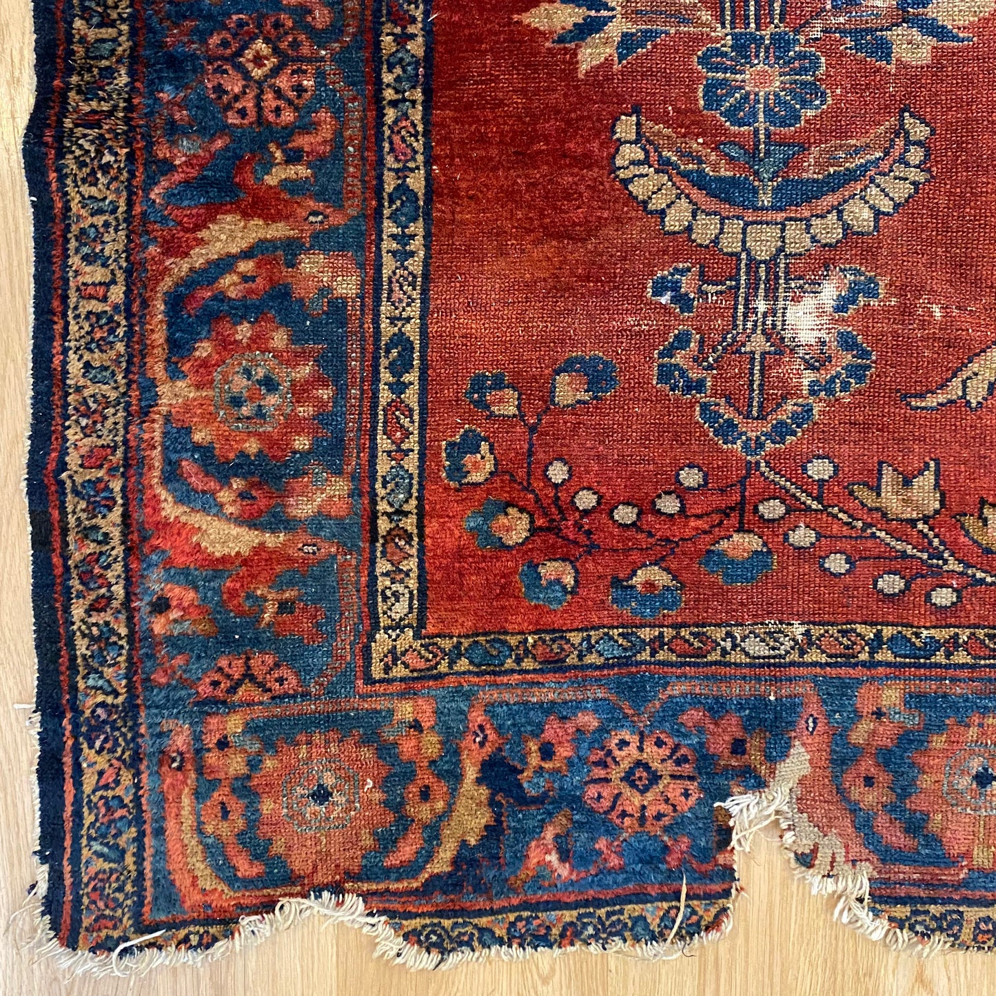 Vintage Rug, 5' x 6' 6 Dark Pink