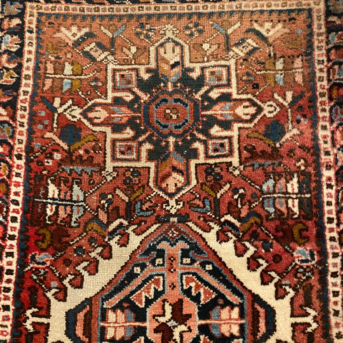 Vintage Rug, 2' 5 x 4' Red