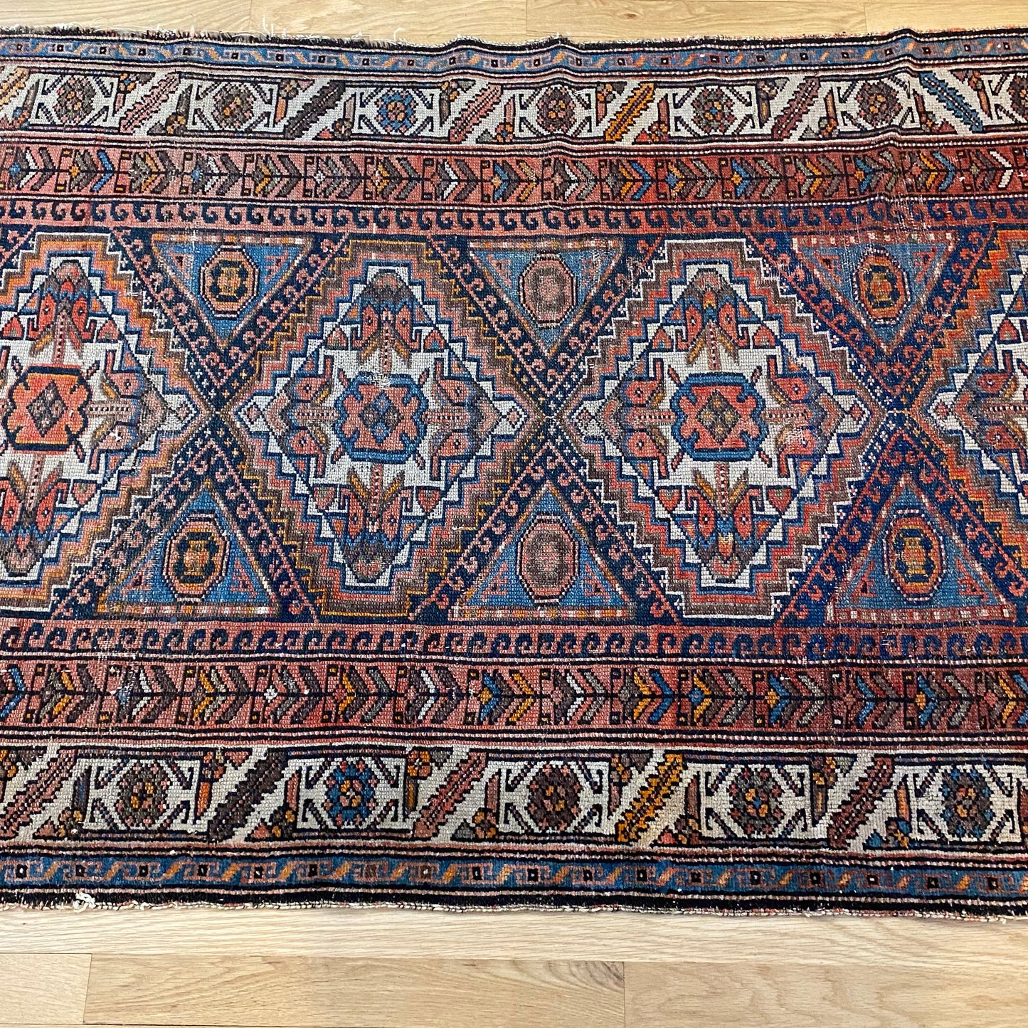 Antique Rug, 3' 5 x 5' 9 Blue