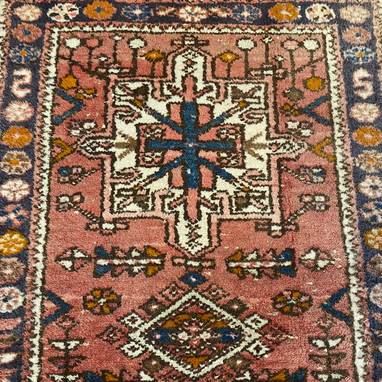 Vintage Rug, 2' 4 x 4' Red