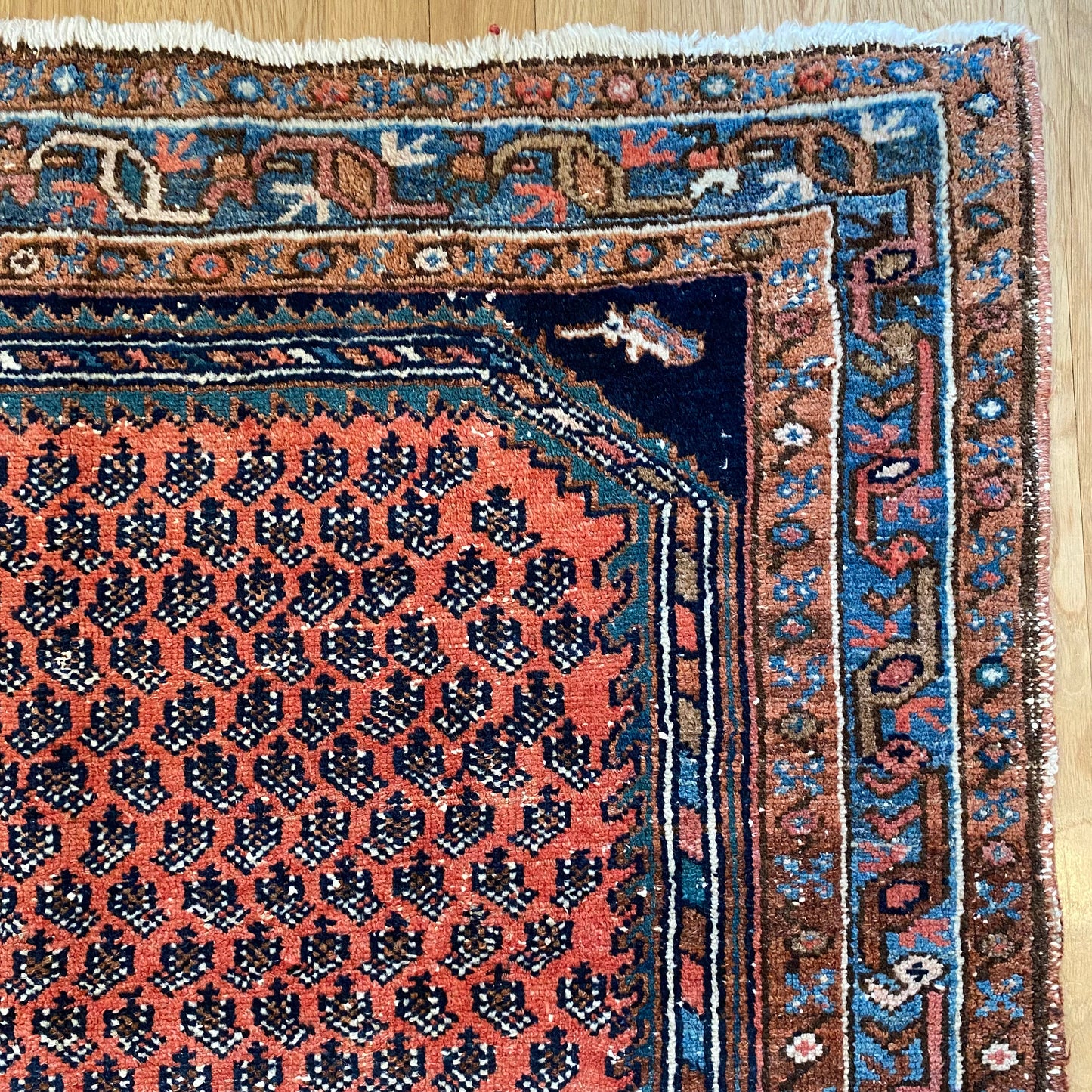 Vintage Rug, 3' 2 x 4' 11 Soft Red Orange
