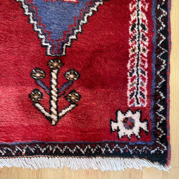 Vintage Rug, 2' 2 x 3' 9 Red