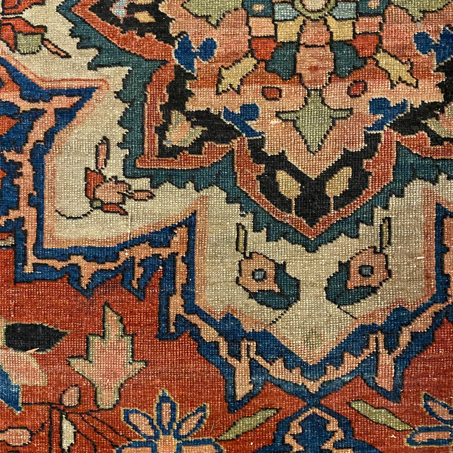 Antique Rug, 3' 6 x 4' 10 Red