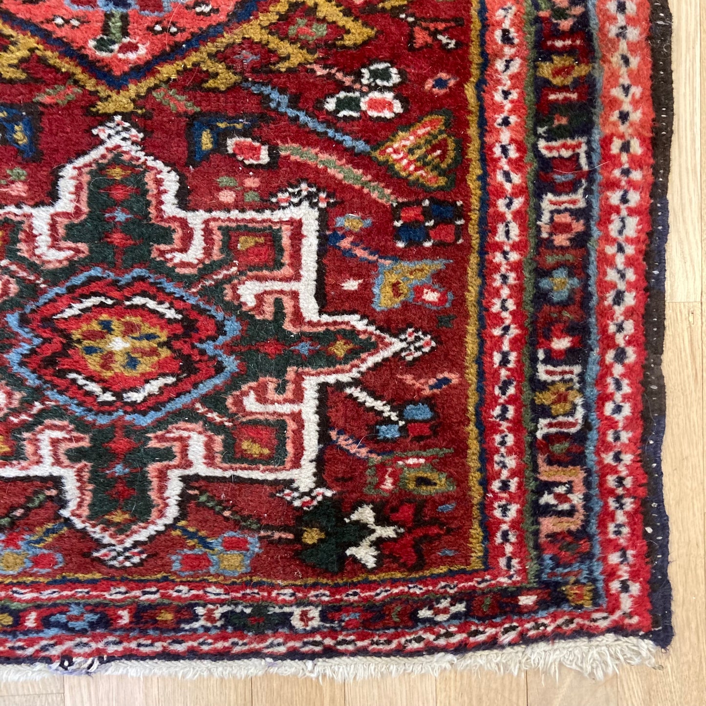 Vintage Rug, 2' 2 x 2' 10 Red