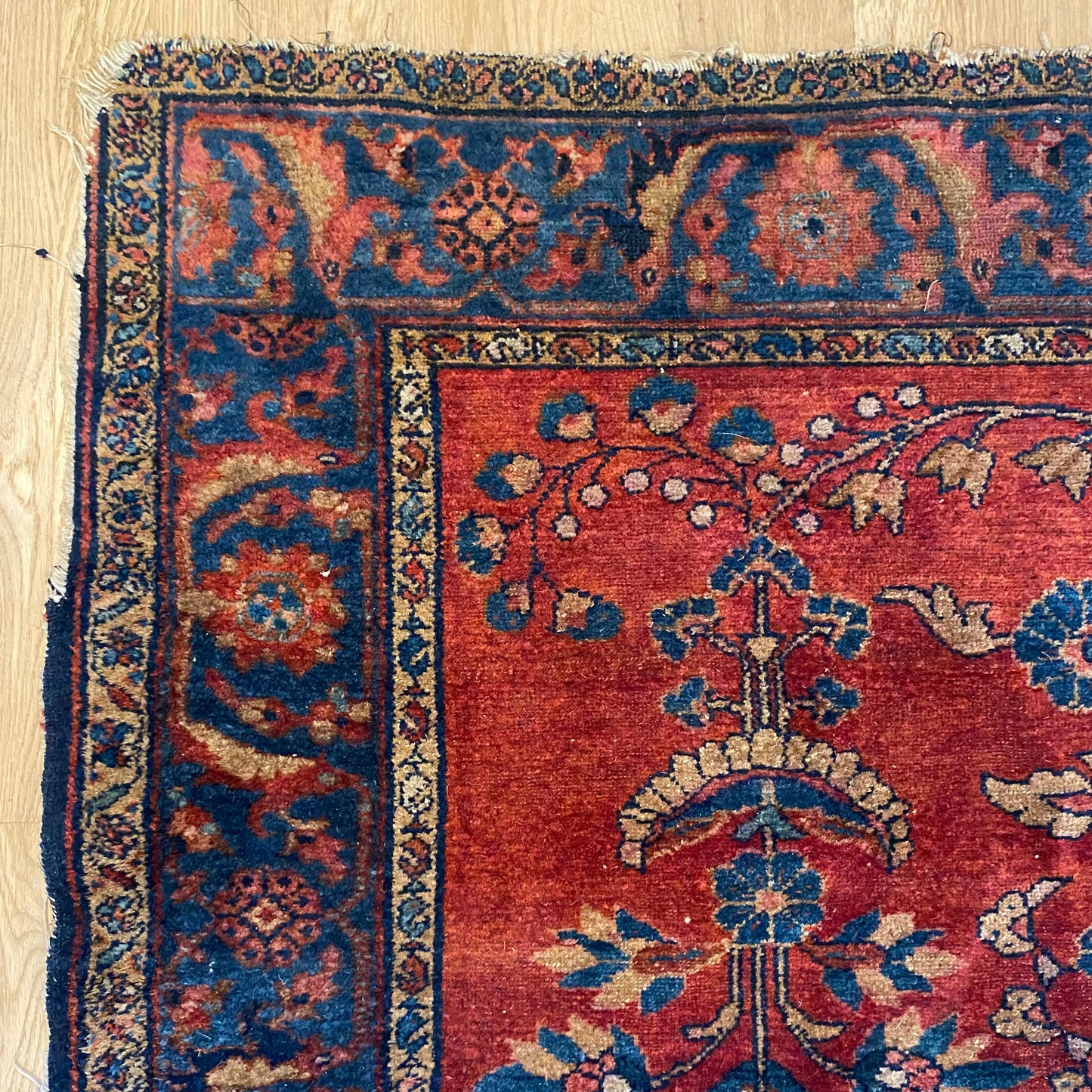 Vintage Rug, 5' x 6' 6 Dark Pink