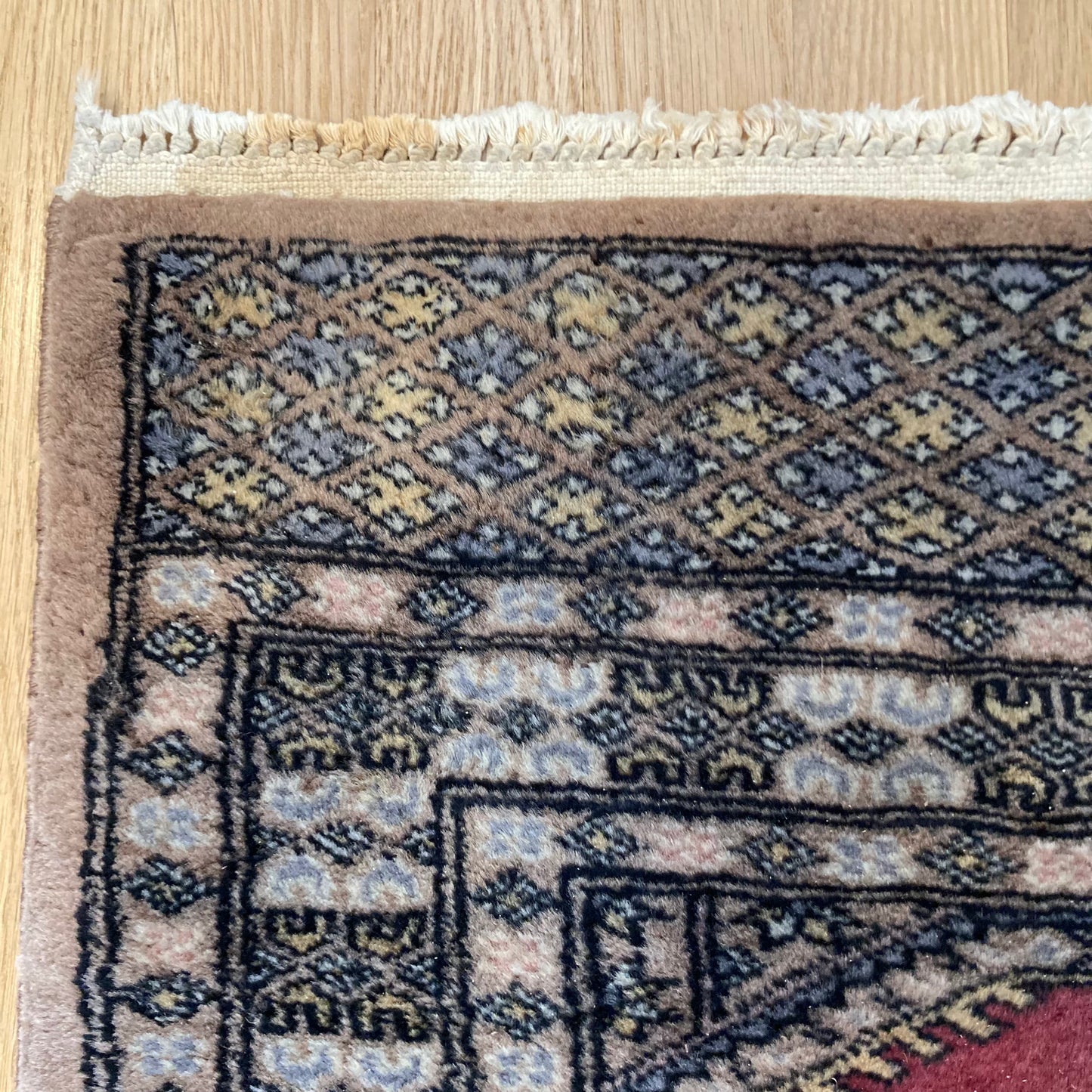 Vintage Rug, 3' x 5' 2 Red Bokhara