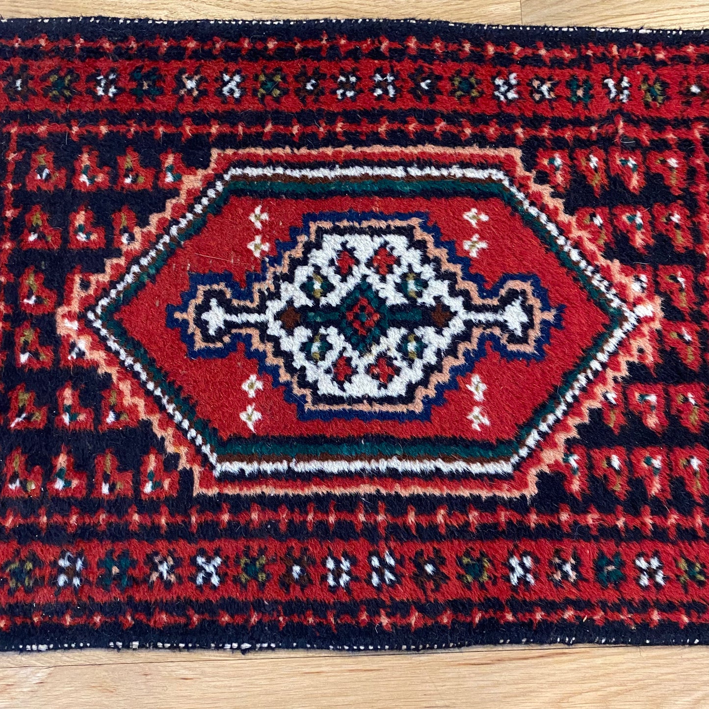 Vintage Rug, 1' 5 x 2' 1 Dark Blue Black