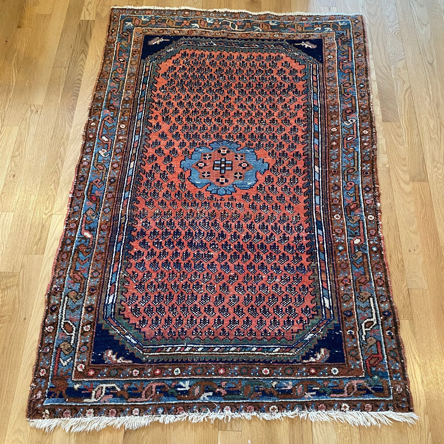Vintage Rug, 3' 2 x 4' 11 Soft Red Orange