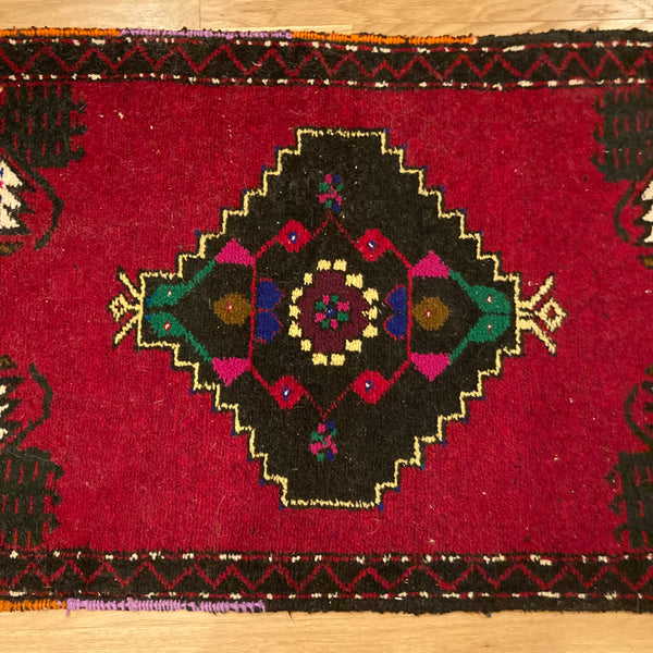 Turkish Rug, 1' 8 x 3' 10 Red