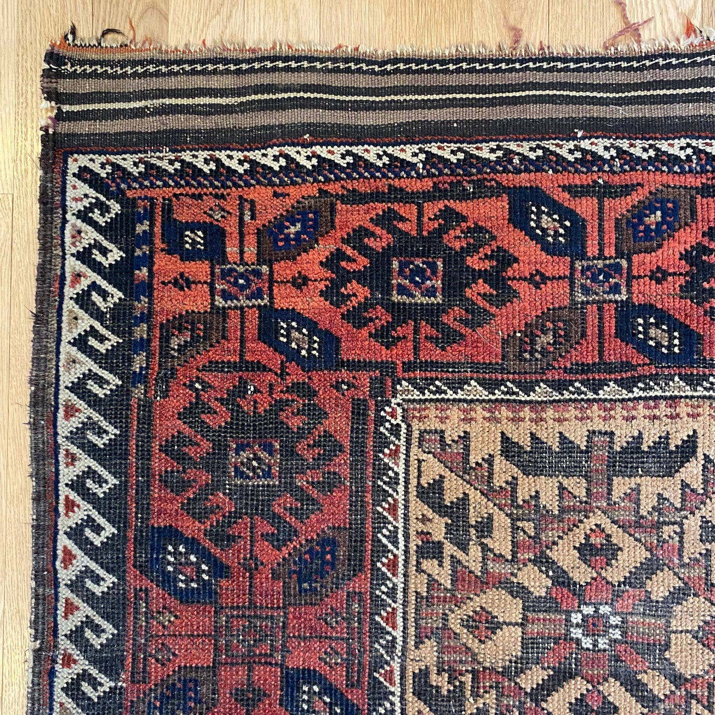 Antique Rug, 2' 9 x 4' 9 Tan