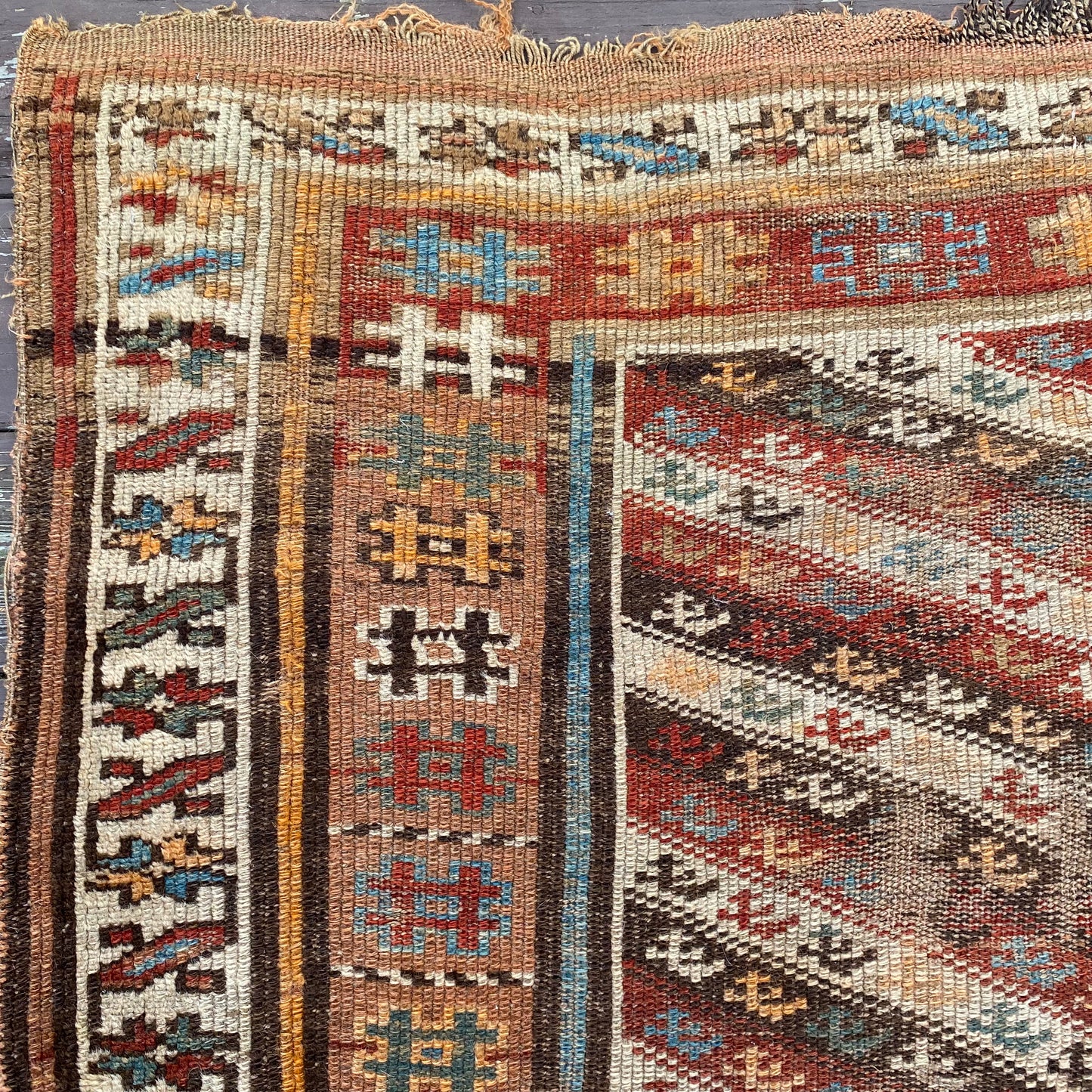 Antique Rug, 3' 5 x 8' Brown