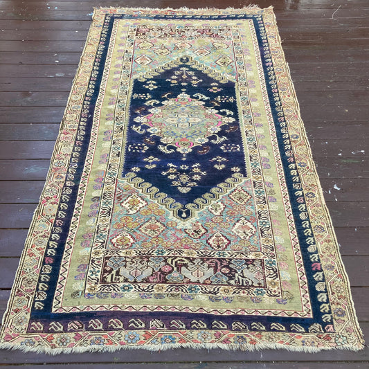 Antique Rug, 4' 6 x 8' 6 Blue