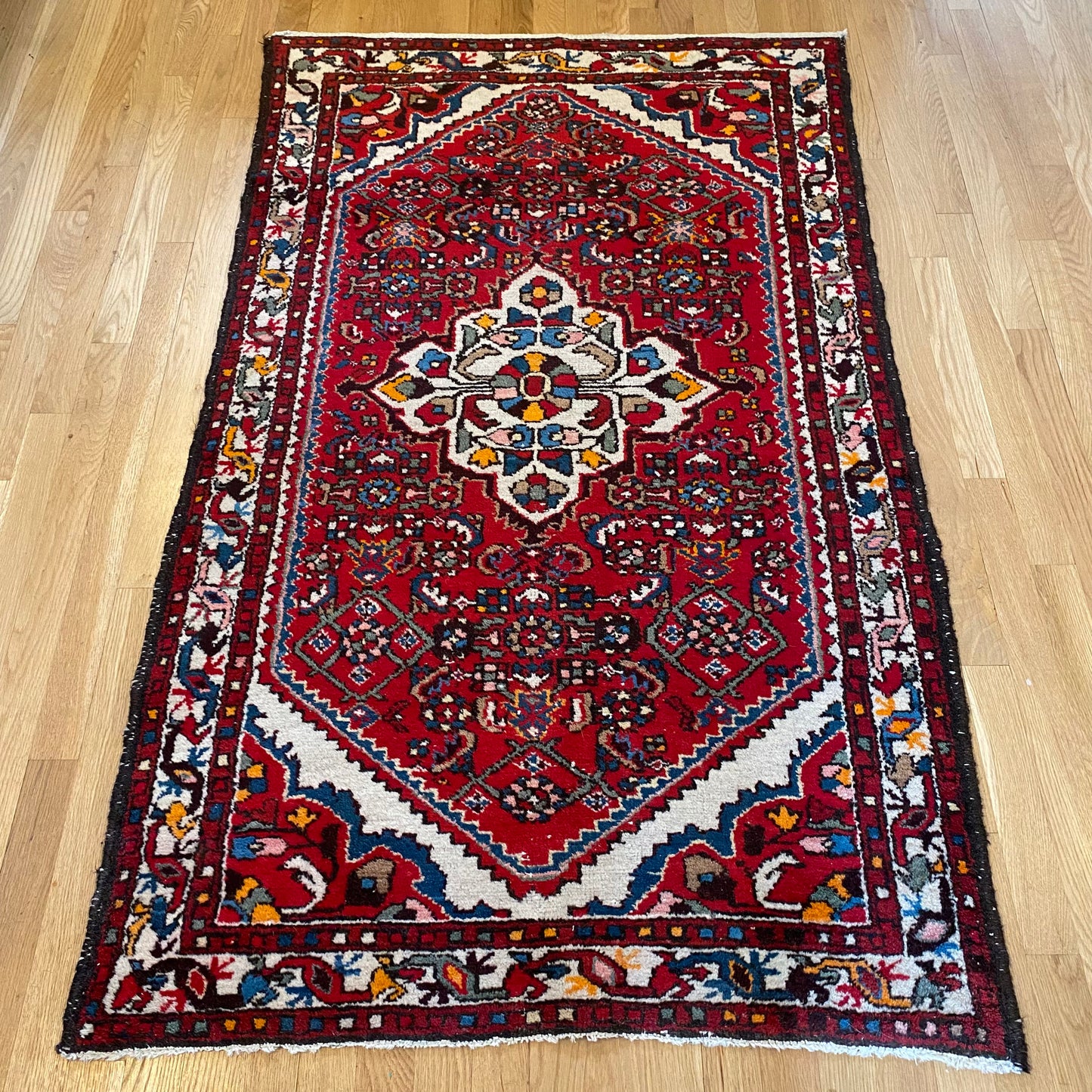 Vintage Rug, 3' 4 x 5' 5 Red