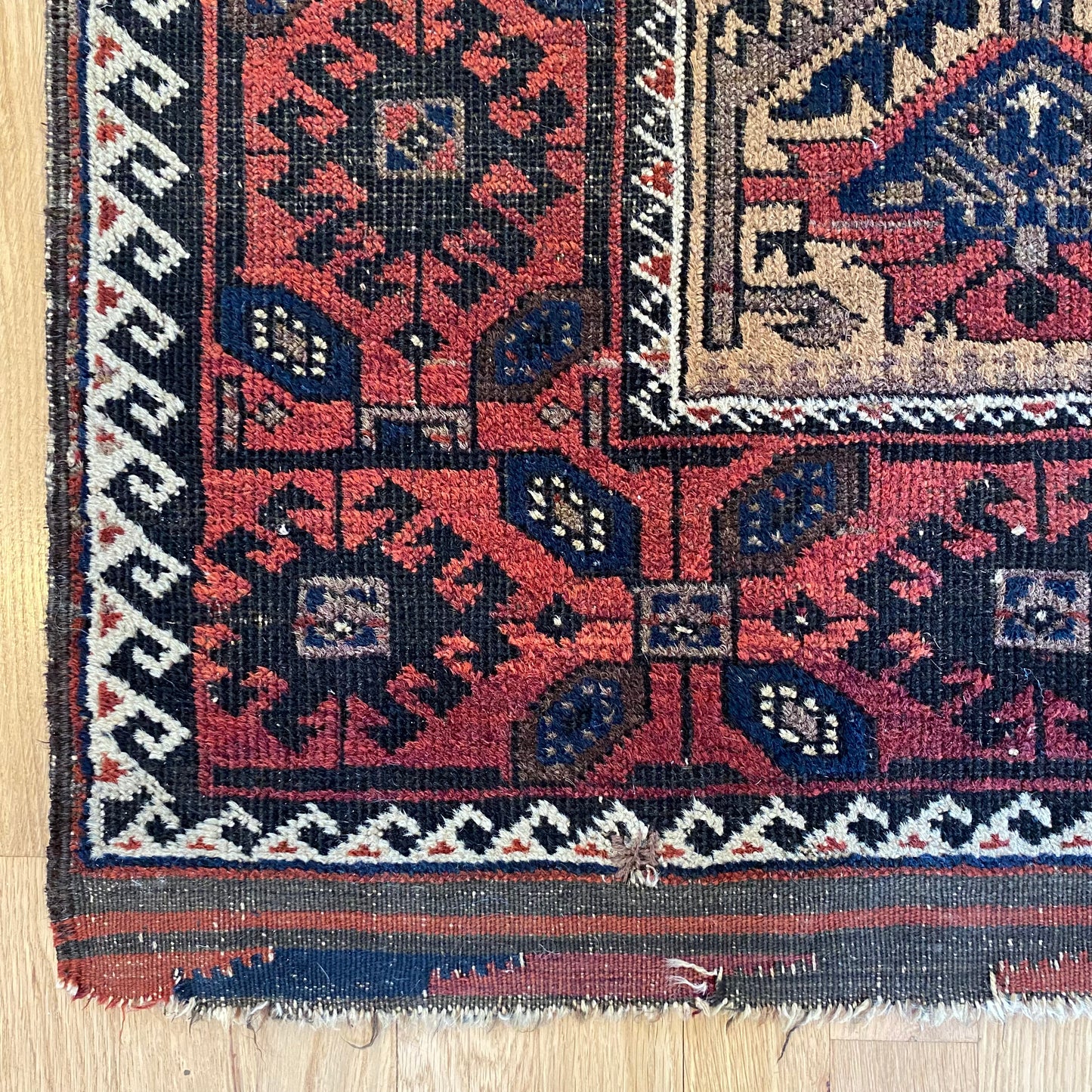 Antique Rug, 2' 9 x 4' 9 Tan